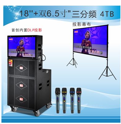 户外高端专业演出投影K歌视频音响H-9700(4T硬盘)
